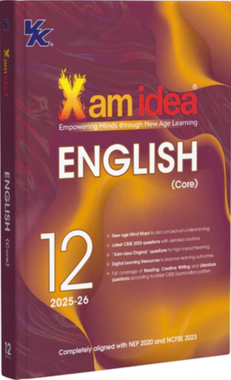 Xam Idea Class 12 English (Core) | CBSE 2025–26 Edition | Mind Maps, Solved Papers & Digital Learning Tools